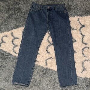 Levi's 501’s Dark Blue Straight Men's Jeans - 35W 32L